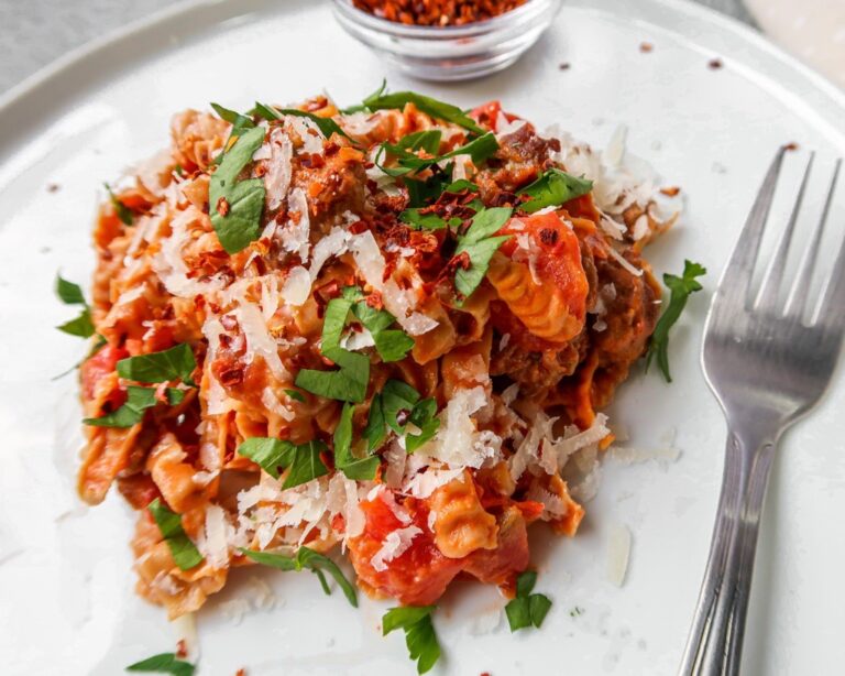 One Skillet Saucy Sausage Pasta