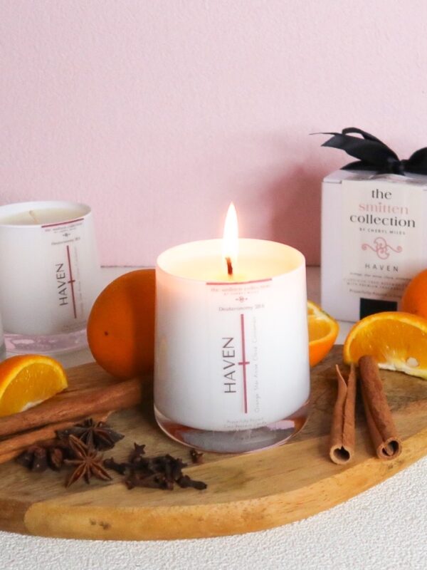Haven is a bible verse inspired coco-beeswax candle with orange, cinnamon, star anise and cloves essential oils 01