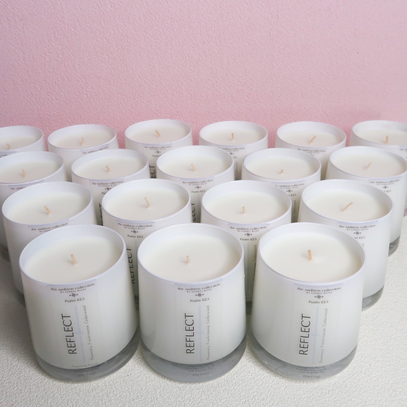 “Reflect” – Rosemary, Frankincense & Cedarwood Essential Oils | Artisan Beeswax-Coconut Candle, 7oz - Image 3