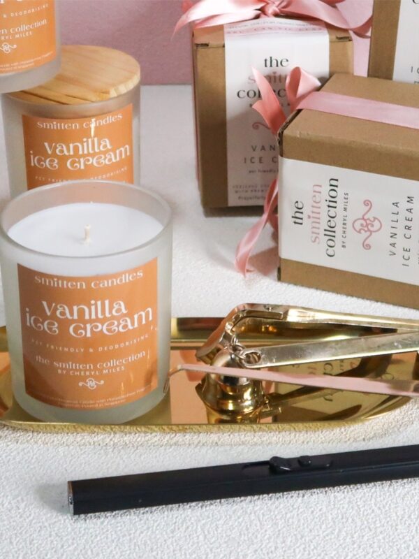 Coco-Beeswax Candle "Vanilla Ice Cream" - non-toxic, phthalate-free fragrance, pet-friendly candle, deodorizing 04