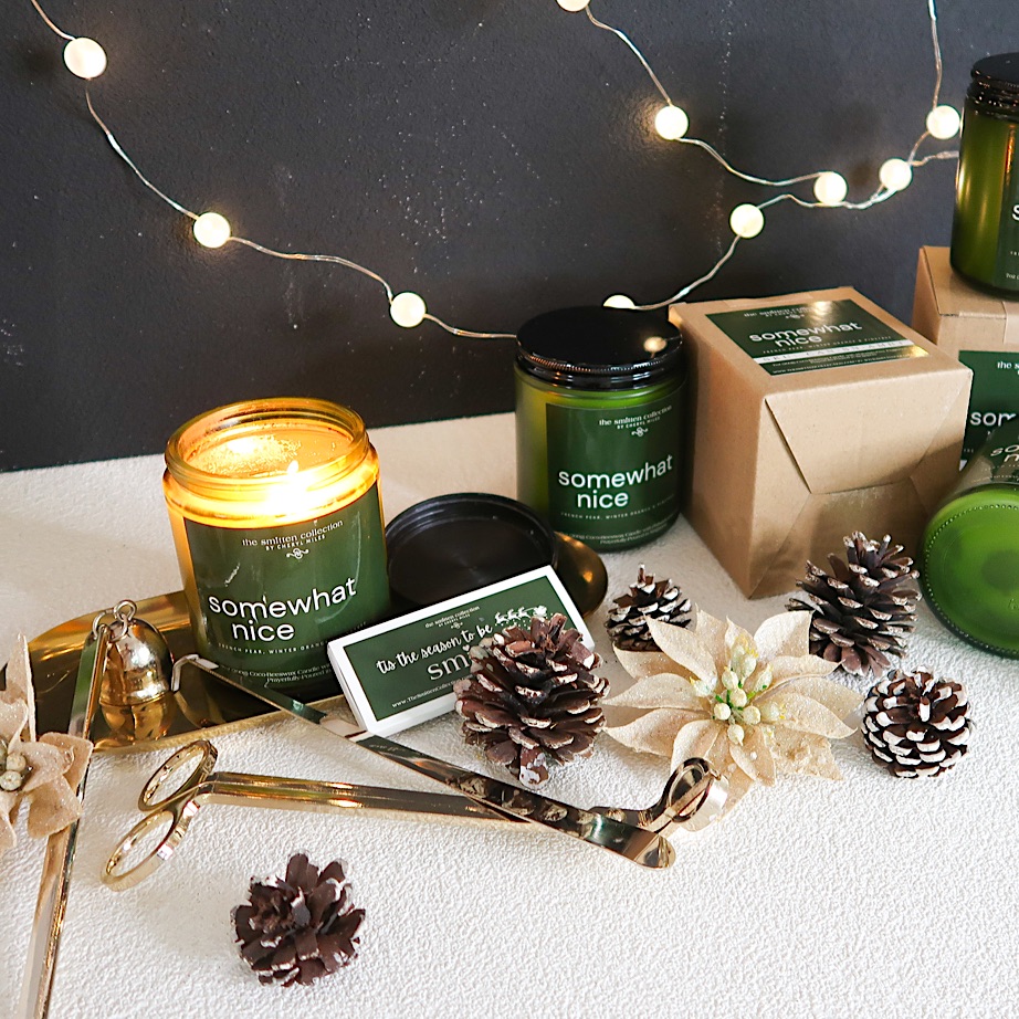 "Somewhat Nice" – French Pear, Winter Orange & Pine Tree | Artisan Beeswax-Coconut Candle, 7oz - Image 8