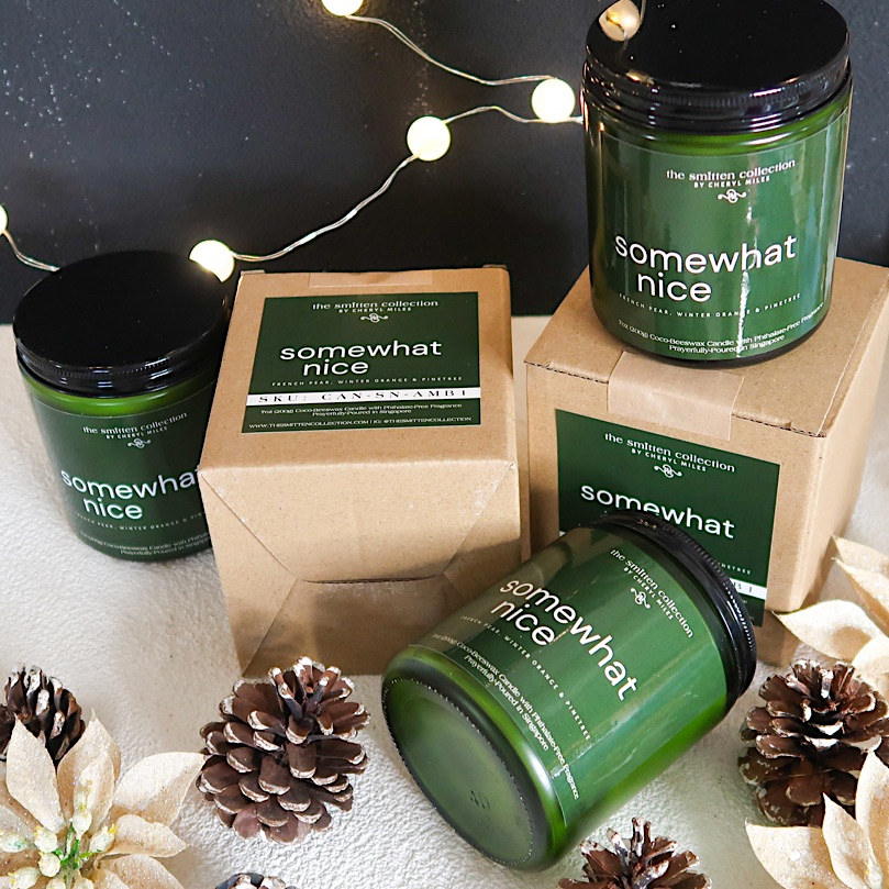 "Somewhat Nice" – French Pear, Winter Orange & Pine Tree | Artisan Beeswax-Coconut Candle, 7oz - Image 6