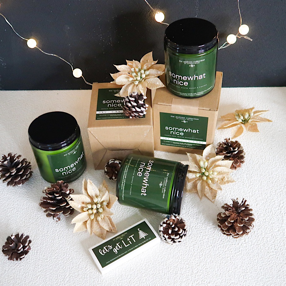 "Somewhat Nice" – French Pear, Winter Orange & Pine Tree | Artisan Beeswax-Coconut Candle, 7oz - Image 7