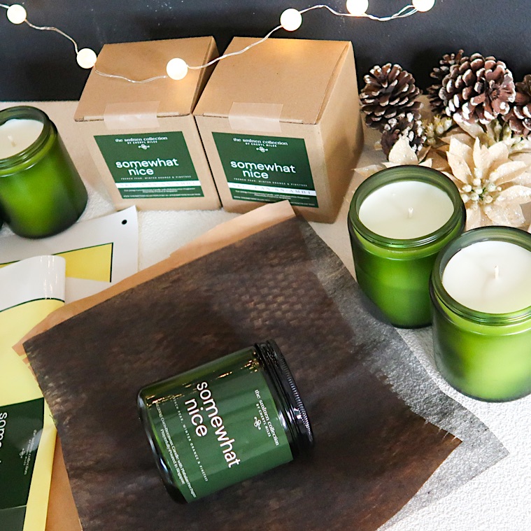 "Somewhat Nice" – French Pear, Winter Orange & Pine Tree | Artisan Beeswax-Coconut Candle, 7oz - Image 5