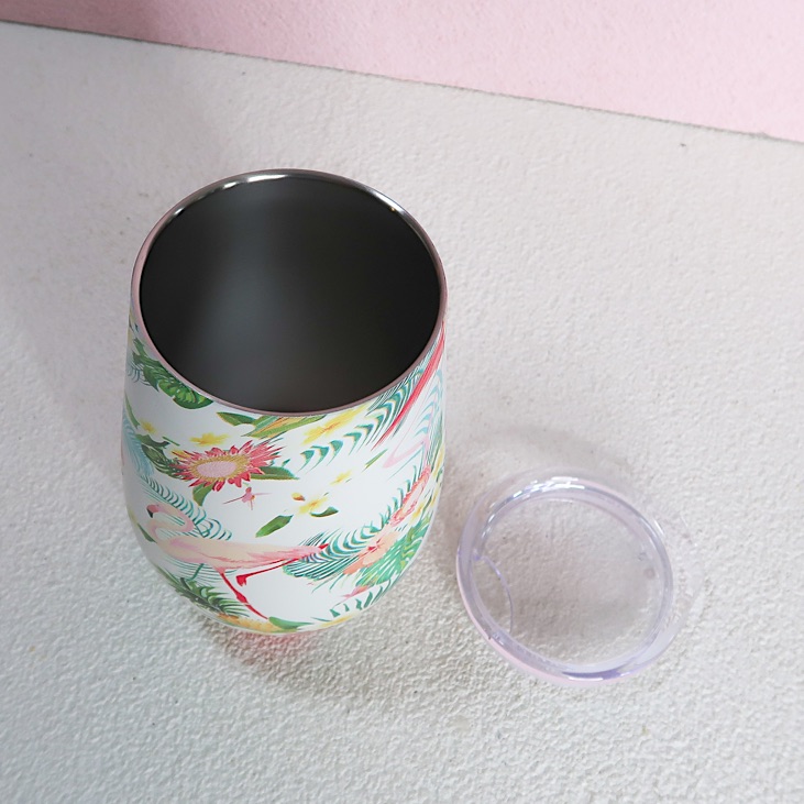 Smitten Wine & Coffee Tumbler - Pink Flamingo - Image 4