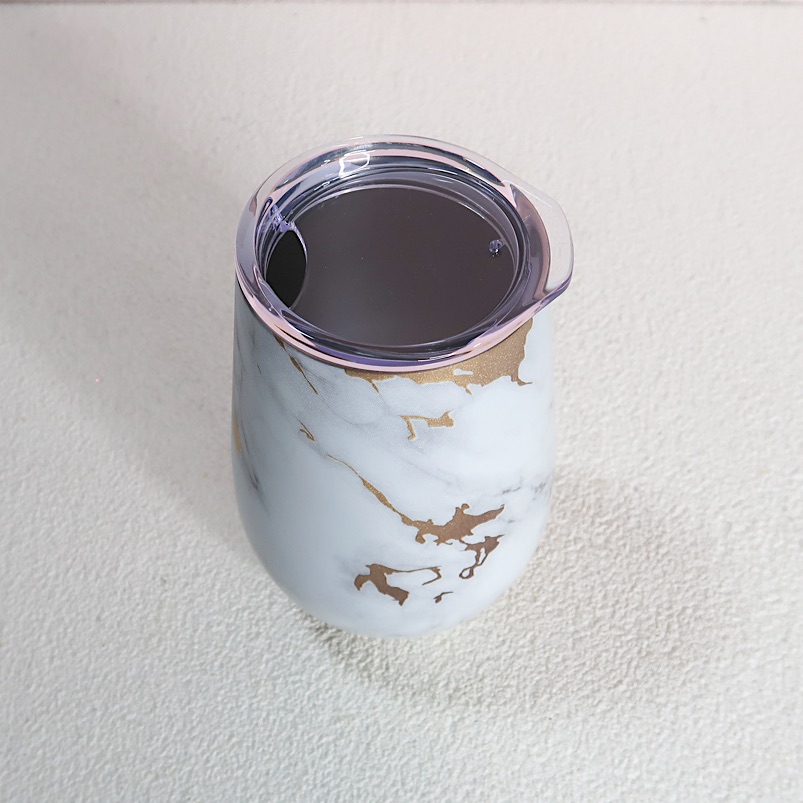 Smitten Wine & Coffee Tumbler - Gold Marble - Image 2