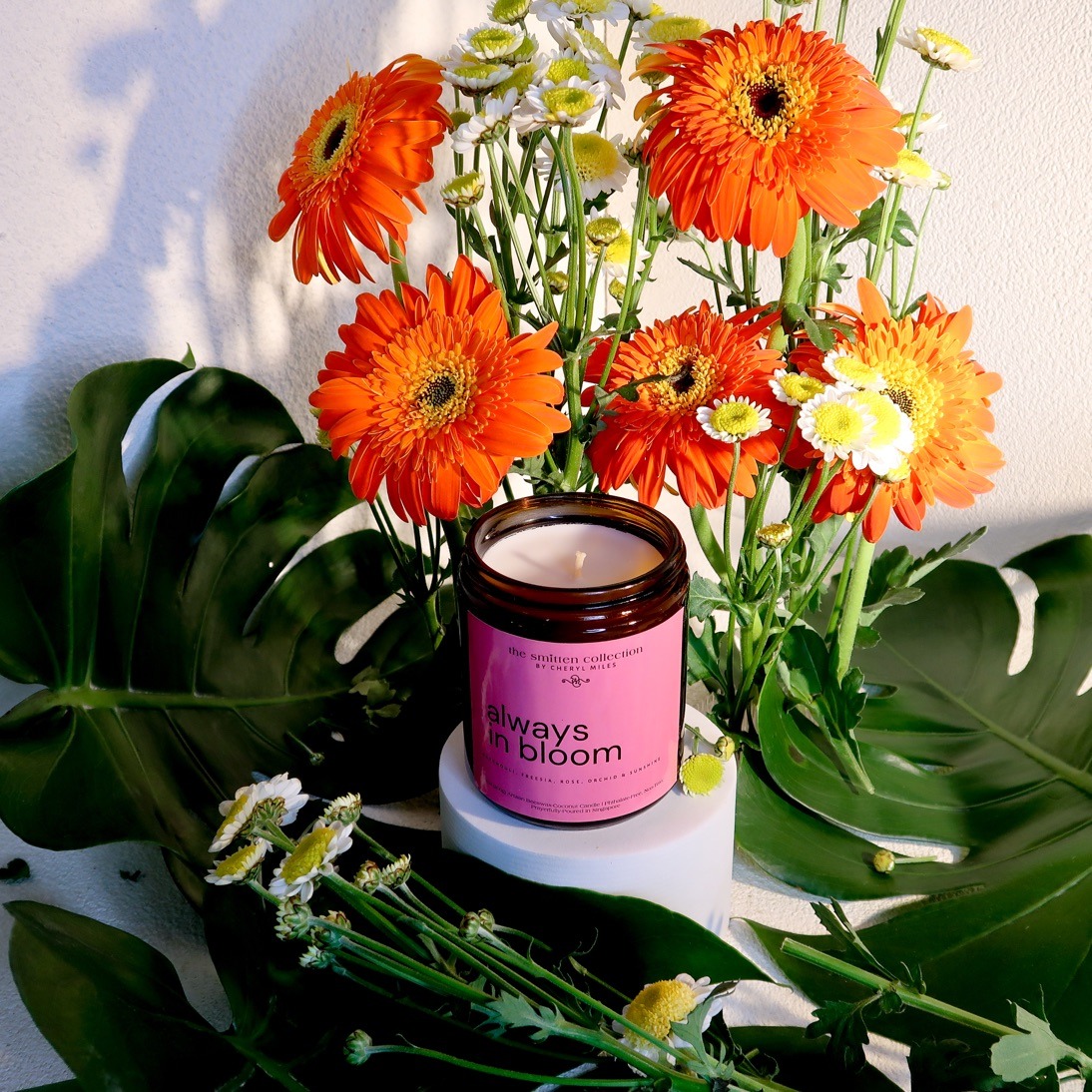 "Always in Bloom"- Patchouli, Freesia, Rose, Orchid & Sunshine | Artisan Beeswax-Coconut Candle, 8oz - Image 5