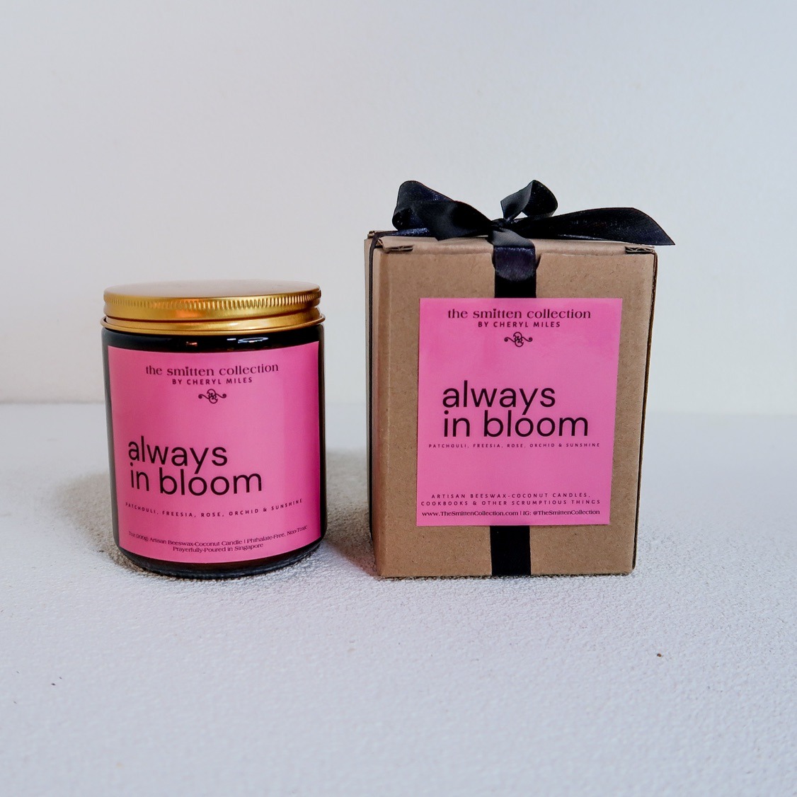 "Always in Bloom"- Patchouli, Freesia, Rose, Orchid & Sunshine | Artisan Beeswax-Coconut Candle, 8oz