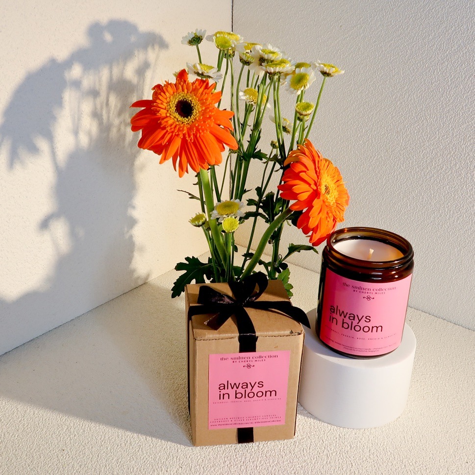 "Always in Bloom"- Patchouli, Freesia, Rose, Orchid & Sunshine | Artisan Beeswax-Coconut Candle, 8oz - Image 7