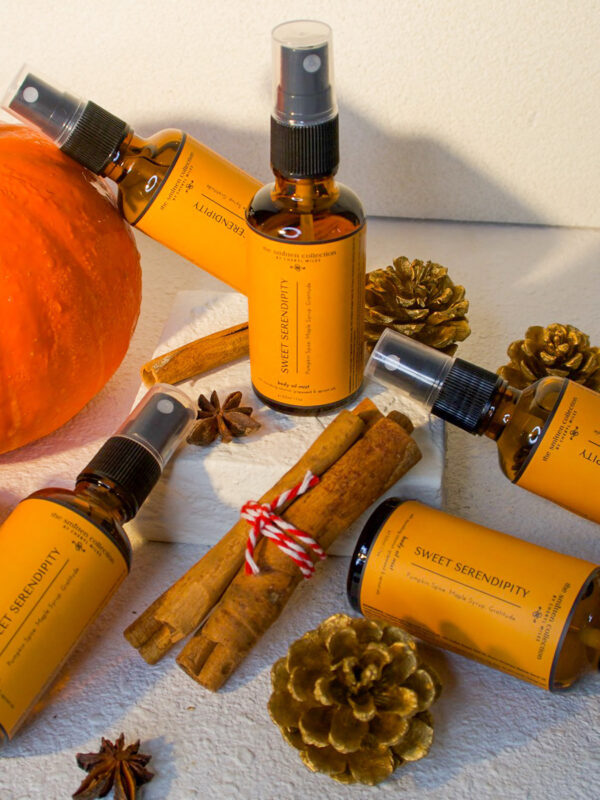 “Sweet Serendipity”- Pumpkin Spice, Maple Syrup, Gratitude  | Nourishing Body Oil Mist, 50ml