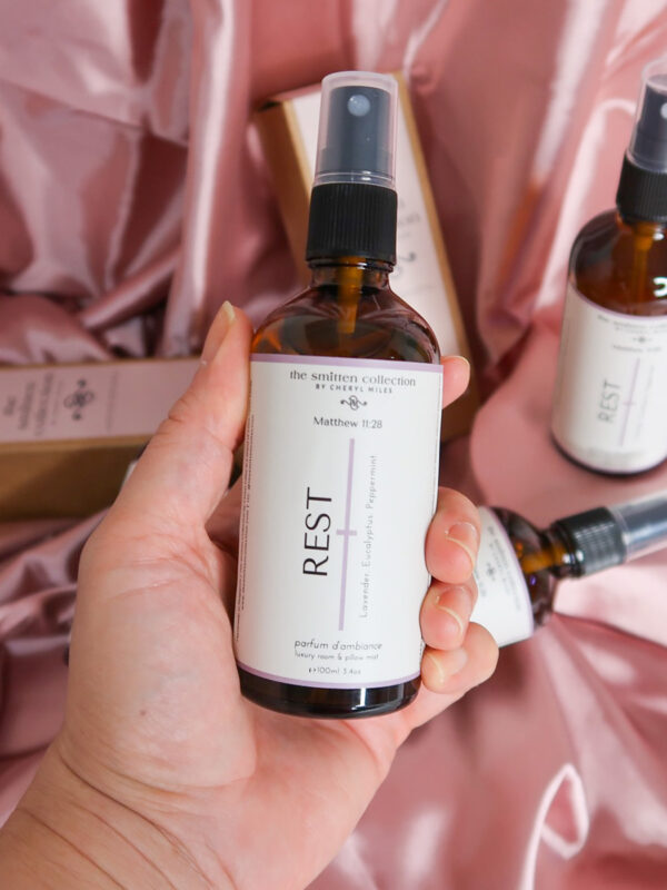 “Rest” – NEW FORMULATION: Lavender, Peppermint & Eucalyptus Essential Oils | Room & Pillow Mist, 100ml